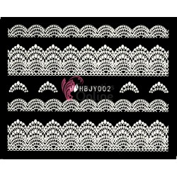 Stickere 3D pentru unghii cod Alb HBJY002